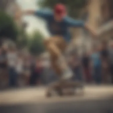 Legendary skaters wearing Vans during a competition