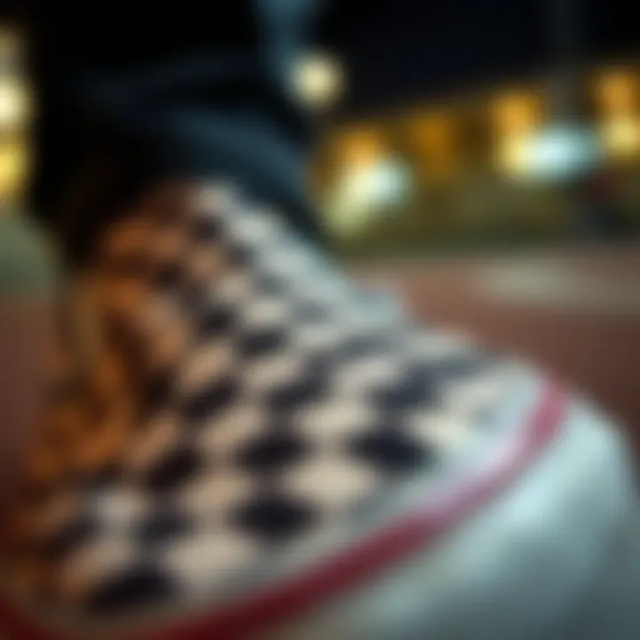 A close-up of the Vans Slip-On Checkerboard design showcasing its iconic pattern and texture.