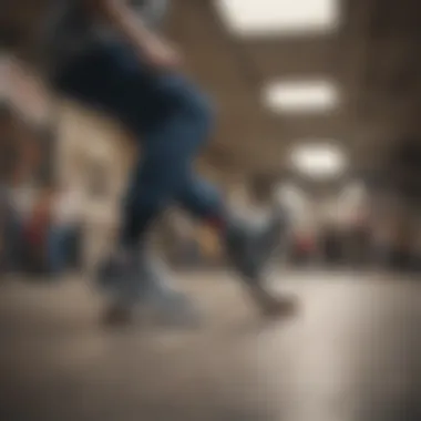 Vans Super No Show Socks in action during a skateboarding session